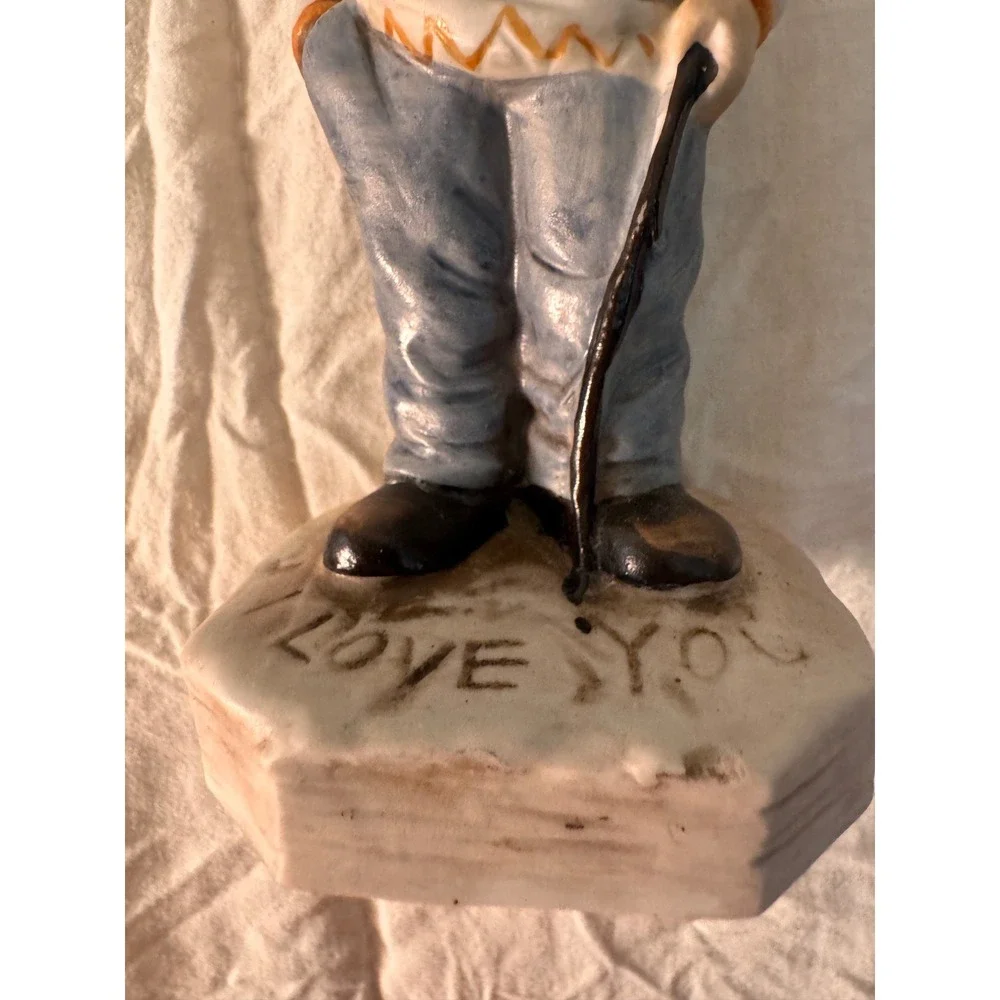 Fran Mar Moppets Boy Figurine I Love‎ You 1971 Vintage Collectible Decor